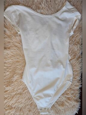 White Kids Short-Sleeve One-Piece Bodysuit